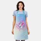 Persoonlijk kleurrijk Unicorn Cute-Schort Schort (Gedragen)