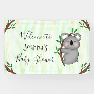 Persoonlijk Koala Beer Baby shower Spandoek