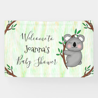 Persoonlijk Koala Beer Baby shower Spandoek