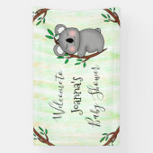 Persoonlijk Koala Beer Baby shower Spandoek (Verticaal)