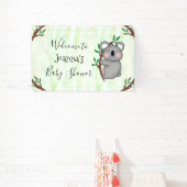 Persoonlijk Koala Beer Baby shower Spandoek (Insitu)