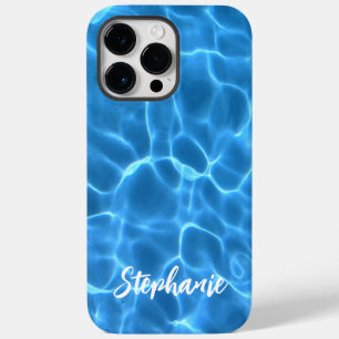 Persoonlijk koelblauw zwembad foto Case-Mate iPhone 14 pro max hoesje