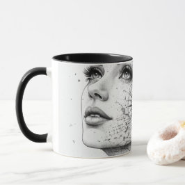 Persoonlijk kompas vrouwenkaart Kunst Vintage chic Mok