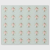 Persoonlijk Kruis met Bloemen voor Trouwdag of Huw Cadeaupapier (Vlak)