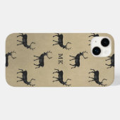 Persoonlijk Landelijk Hert Monogram Case-Mate iPhone Case (Achterkant (horizontaal))