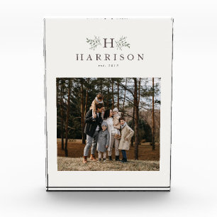 Persoonlijk landelijk monogram fotoblokken