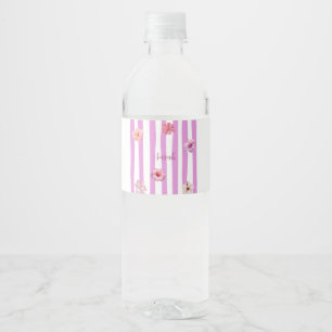 Persoonlijk lavendel waterverf bloem notebook waterfles etiket