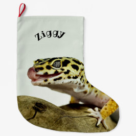 Persoonlijk Leopard Gecko Lizard Grote Kerstsok