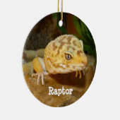 Persoonlijk Leopard Gecko Lizard Keramisch Ornament (Rechts)