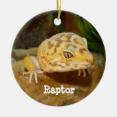 Persoonlijk Leopard Gecko Lizard Keramisch Ornament (Voorkant)