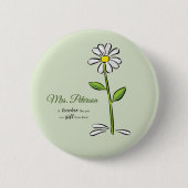 Persoonlijk, leraar Dank je, Religieuze Vloer Ronde Button 5,7 Cm (Voorkant)