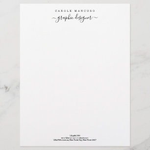 Persoonlijk Letterhead-Briefpapier Gewoon recht Briefhoofd