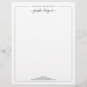 Persoonlijk Letterhead-Briefpapier Gewoon recht Briefhoofd
