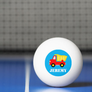 Persoonlijk leuk speelgoed rode vuilniswagen voor pingpongballen