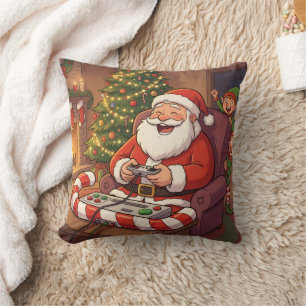 Persoonlijk Level Up Kerst Grappige Gamer Kerstman Kussen