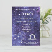 Persoonlijk Libra Zodiac sterrenstelsel feest Kaart (Staand voorkant)