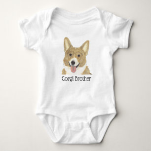 Persoonlijk lichtbruin witte Corgi hond Romper