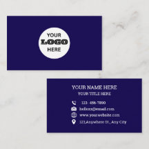 Persoonlijk Logo Blauw Zakelijk Bedrijf