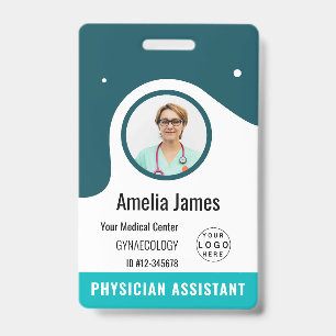 Persoonlijk logo en foto-ID van ziekenhuiswerkneme Badge