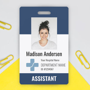 Persoonlijk logo en foto-id van ziekenhuiswerkneme badge