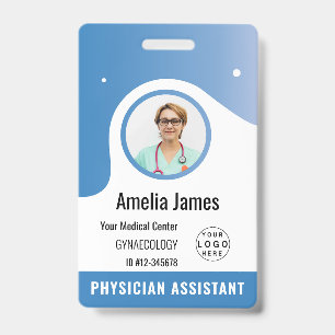 Persoonlijk logo en foto-ID voor ziekenhuispersone Badge