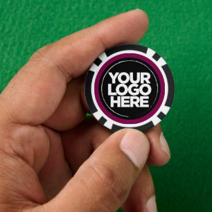 Persoonlijk logo en tekst Koel Bourgondiërood Poker Chips