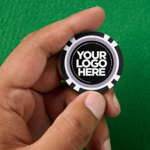 Persoonlijk logo en tekst Koel stoffig lila Poker Chips