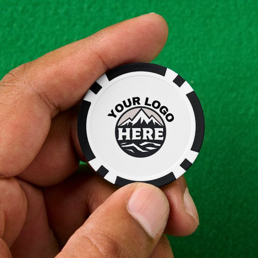 Persoonlijk logo en tekst wit poker chips