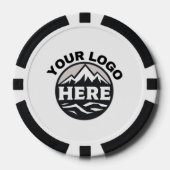 Persoonlijk logo en tekst wit poker chips (Voorkant)