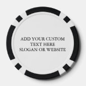 Persoonlijk logo en tekst wit poker chips (Achterkant)