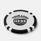 Persoonlijk logo en tekst wit poker chips (Enkel)