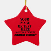 Persoonlijk maak je eigen kerstmis keramisch ornament (Achterkant)