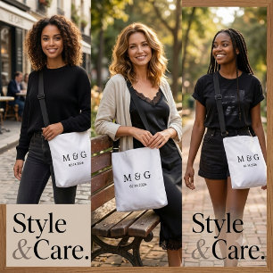 Persoonlijk Maatwerk Monogram en Datum Crossbody Tas