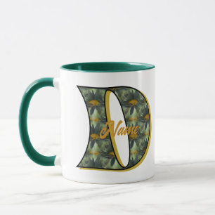 Persoonlijk Madeliefjes Monogram Initiaal D Mok