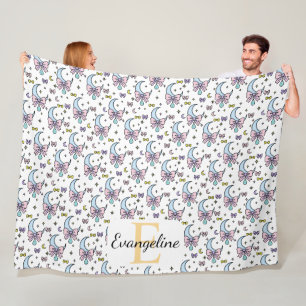 Persoonlijk Magische Maan Boog Pastel Patroon Fleece Deken
