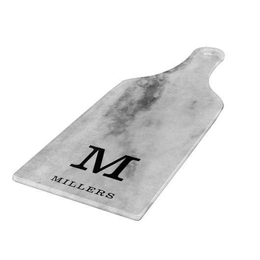 Persoonlijk marmer Pattern Afdrukmonogram Snijplank (Hoek)