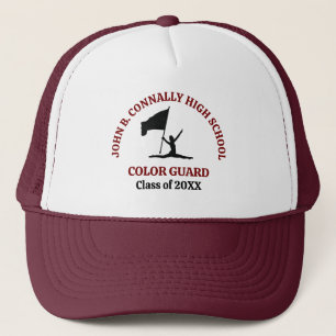 Persoonlijk Maroon High School Color Guard Trucker Pet