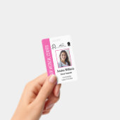 Persoonlijk medisch gecertificeerd personeel Roze  Badge (Handheld)