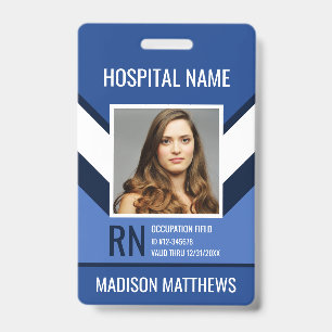 Persoonlijk medisch personeelsfoto ID-badge Badge