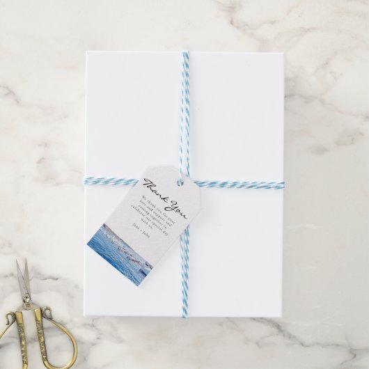 Persoonlijk meer van Genève Wisconsin Dank u Cadeaulabel (Met Touw)