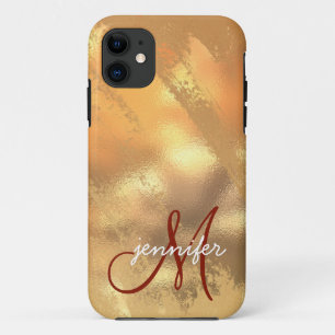 Persoonlijk meisje Roos Gold Glitter Sparkles iPhone 11 Hoesje