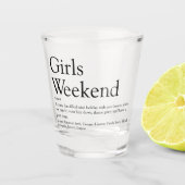 Persoonlijk Meisjesweekend Definitie Shot Glas (Voorkant)