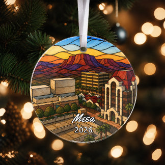 Persoonlijk Mesa Acryl Ornament, Aangepast Arizona Ornament