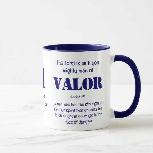 Persoonlijk MIGHTS MAN VAN VALOR Vaderdag Mok (Rechts)