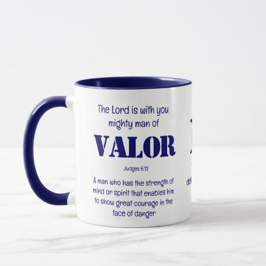 Persoonlijk MIGHTS MAN VAN VALOR Vaderdag Mok (Links)