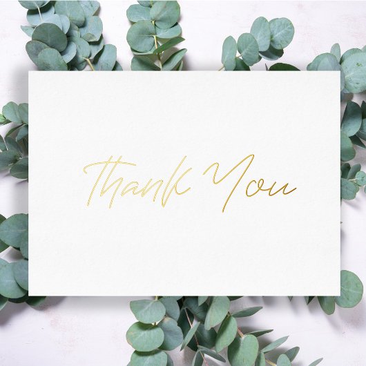 Persoonlijk Minimal Modern Schrift Wit Bedankt Folie Feestdagenkaart