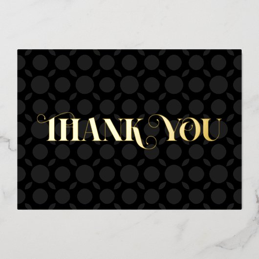 Persoonlijk Minimale Moderne Classy Black Hartelij Folie Feestdagenkaart (Voorkant)