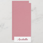 Persoonlijk minimalistisch Roos Gold Bladwijzer (Voorkant / Achterkant)