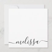 Persoonlijk minimalistisch script notitiekaartje (Voorkant)