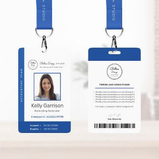 Persoonlijk modern bedrijf employee ID-streepjesco Badge